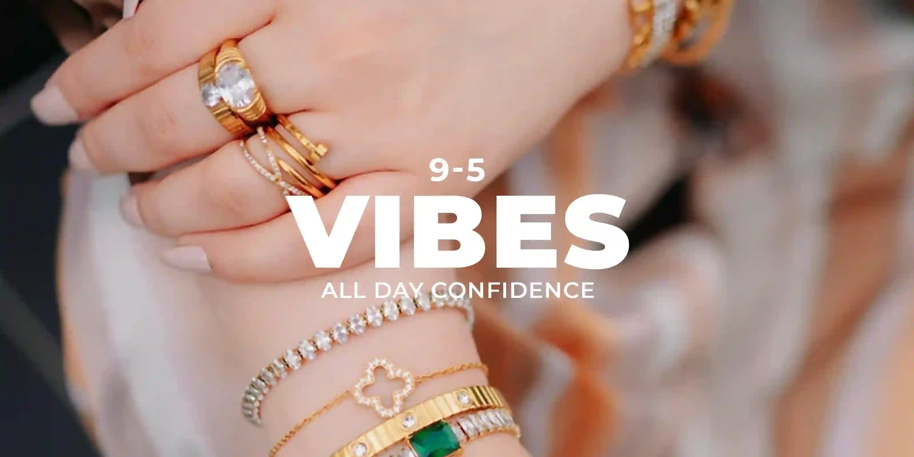 Mithra and Co's Gold Plated 9-5 Vibes Collection. Artificial Jewelry for Office Wear. Best For formal and professional wear.