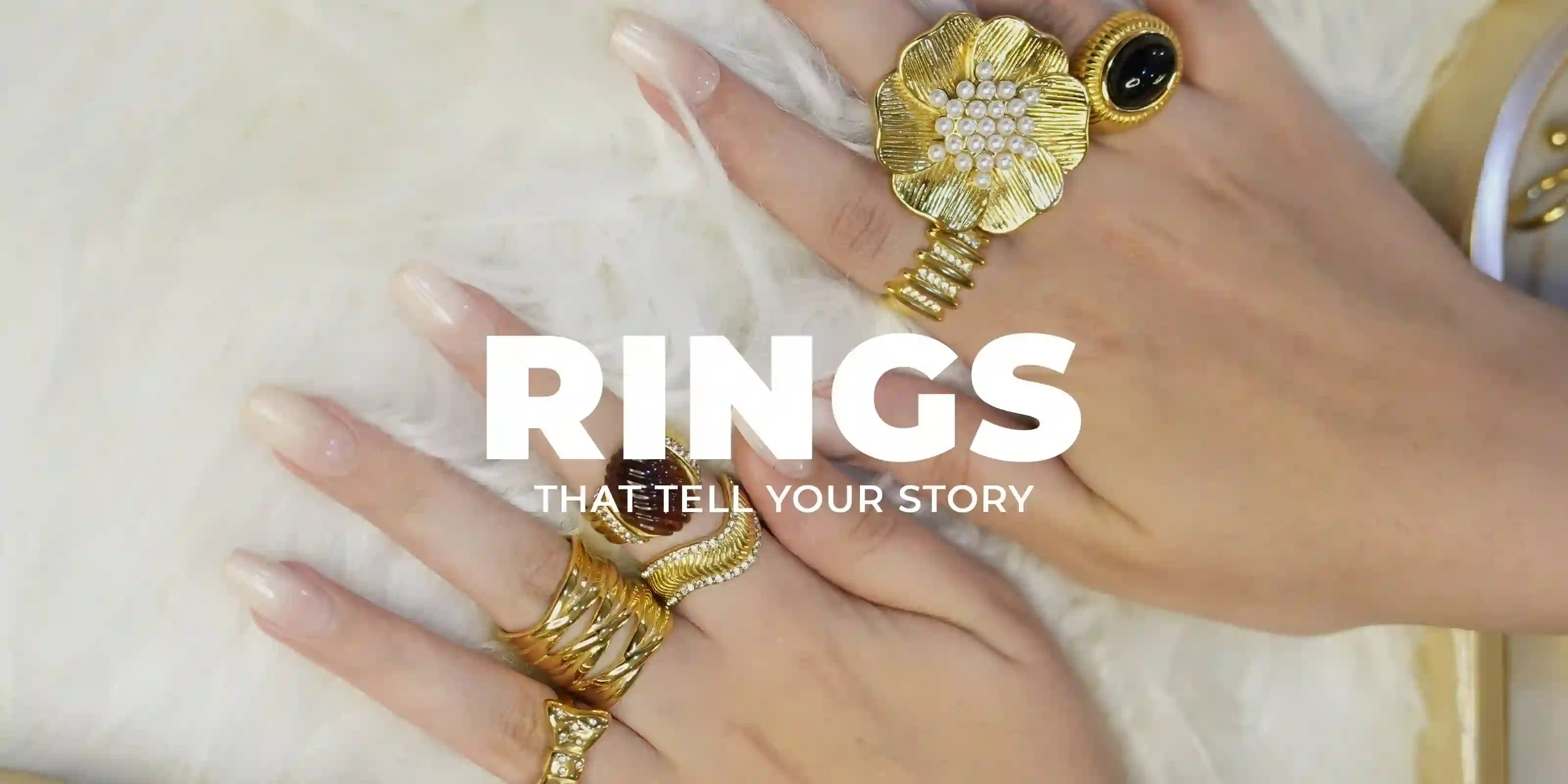 Wearing Rings - Shop 18k Gold Plated Waterproof stainless steel artificial jewellery Online.