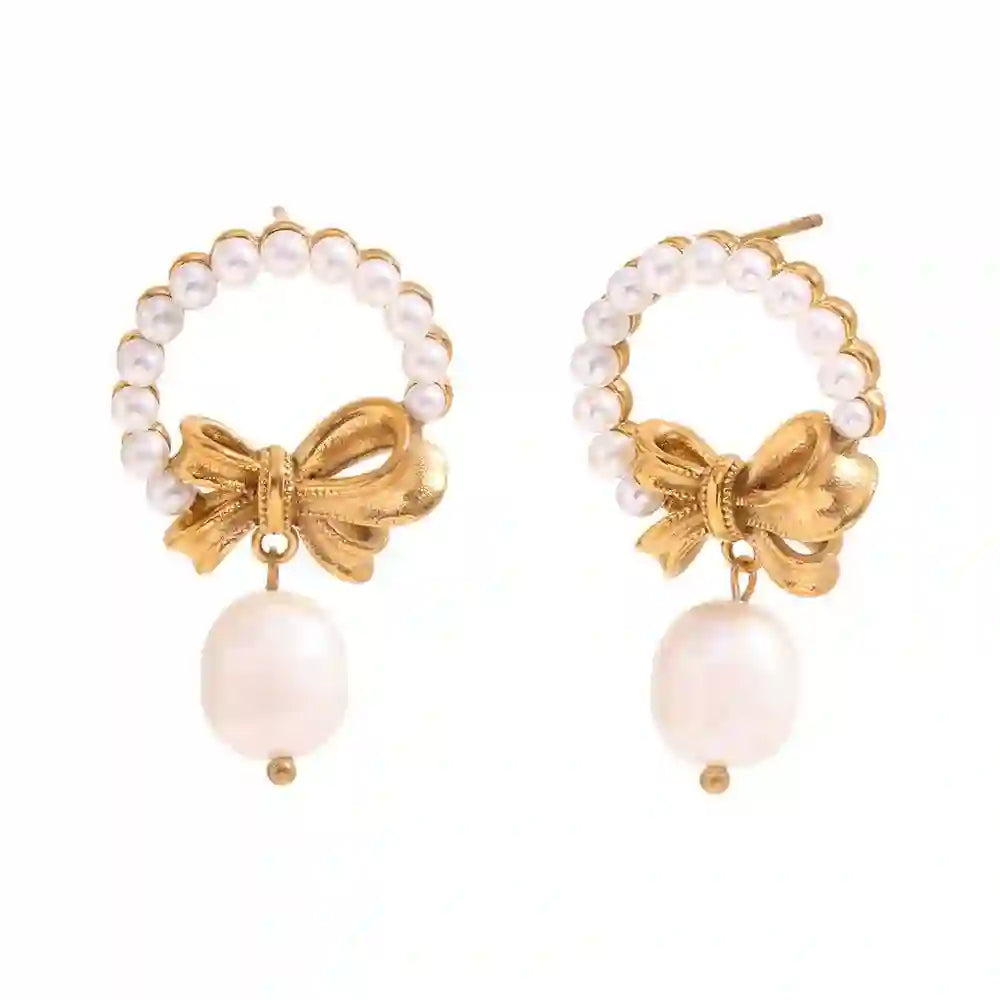 18k Gold plated Dahlia Earring Shop Online - Mithra and Co