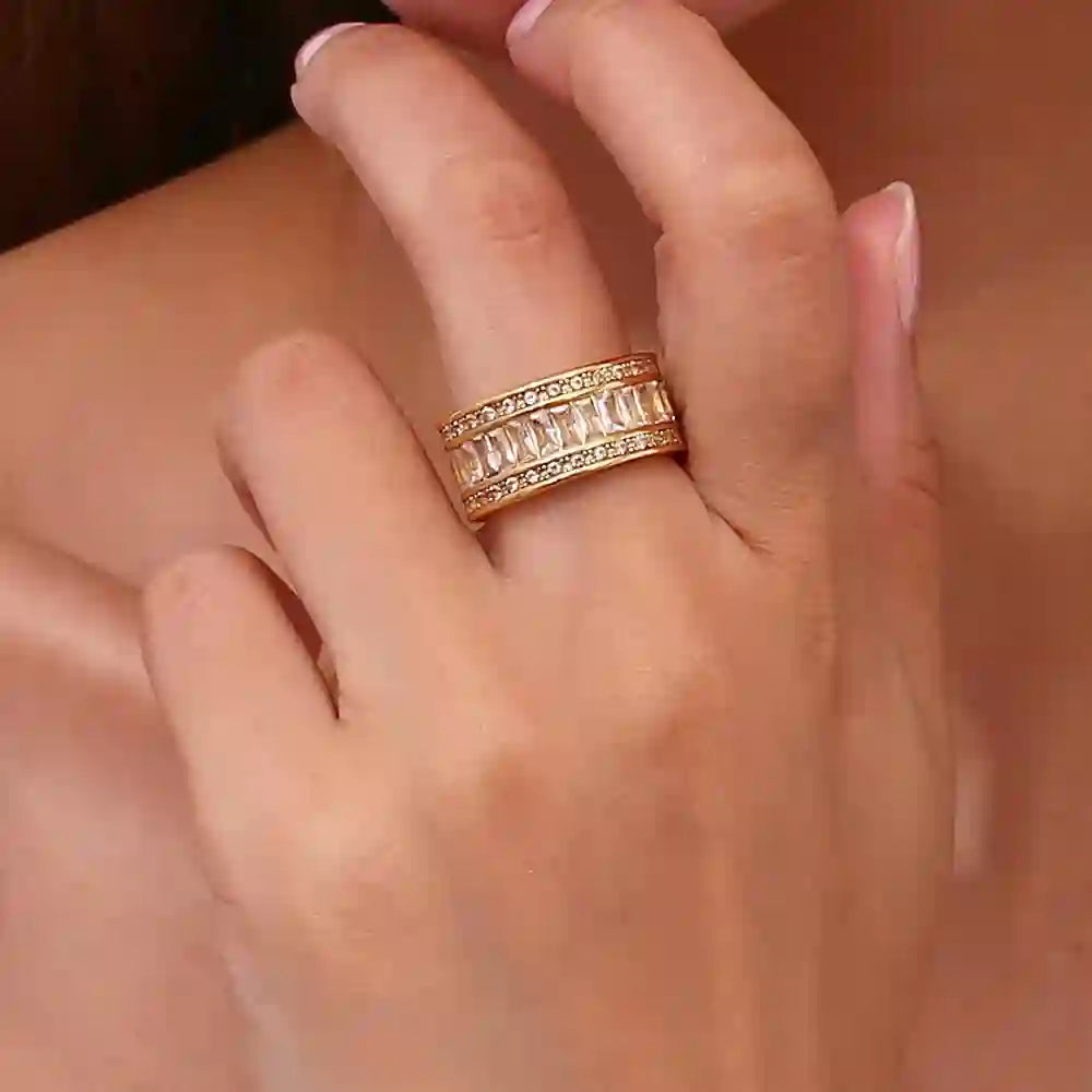 Eclipse Band - 18k gold plated ring. Shop at Mithra and Co.