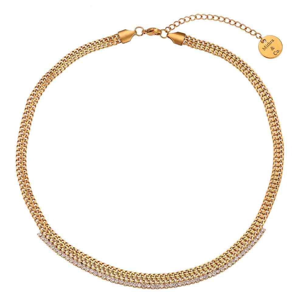 Shop 18k Gold Plated Chain Necklace - Garland Online at Mithra and Co.