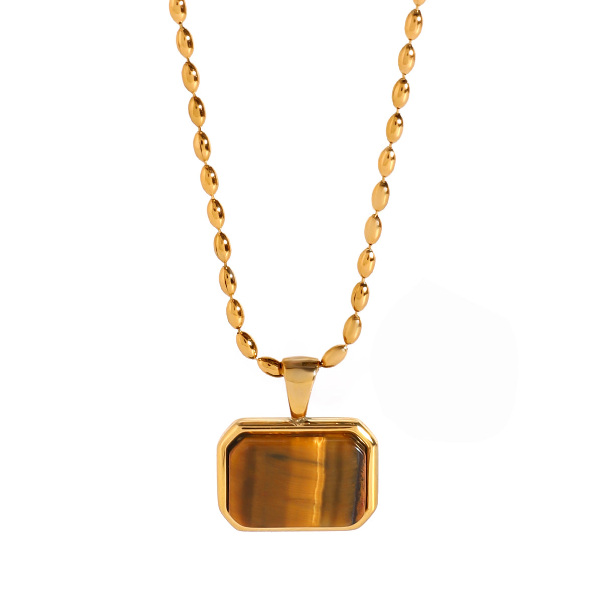 Beaded Locket. 18k Gold Plated Necklace at Mithra and Co.