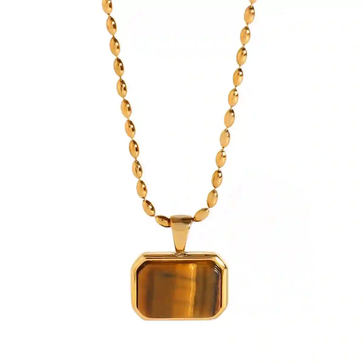 Beaded Locket. 18k Gold Plated Necklace at Mithra and Co.