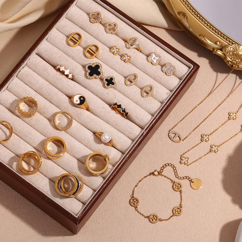 Shop 18k Gold Plated Studs Earrings Online at Mithra and Co.