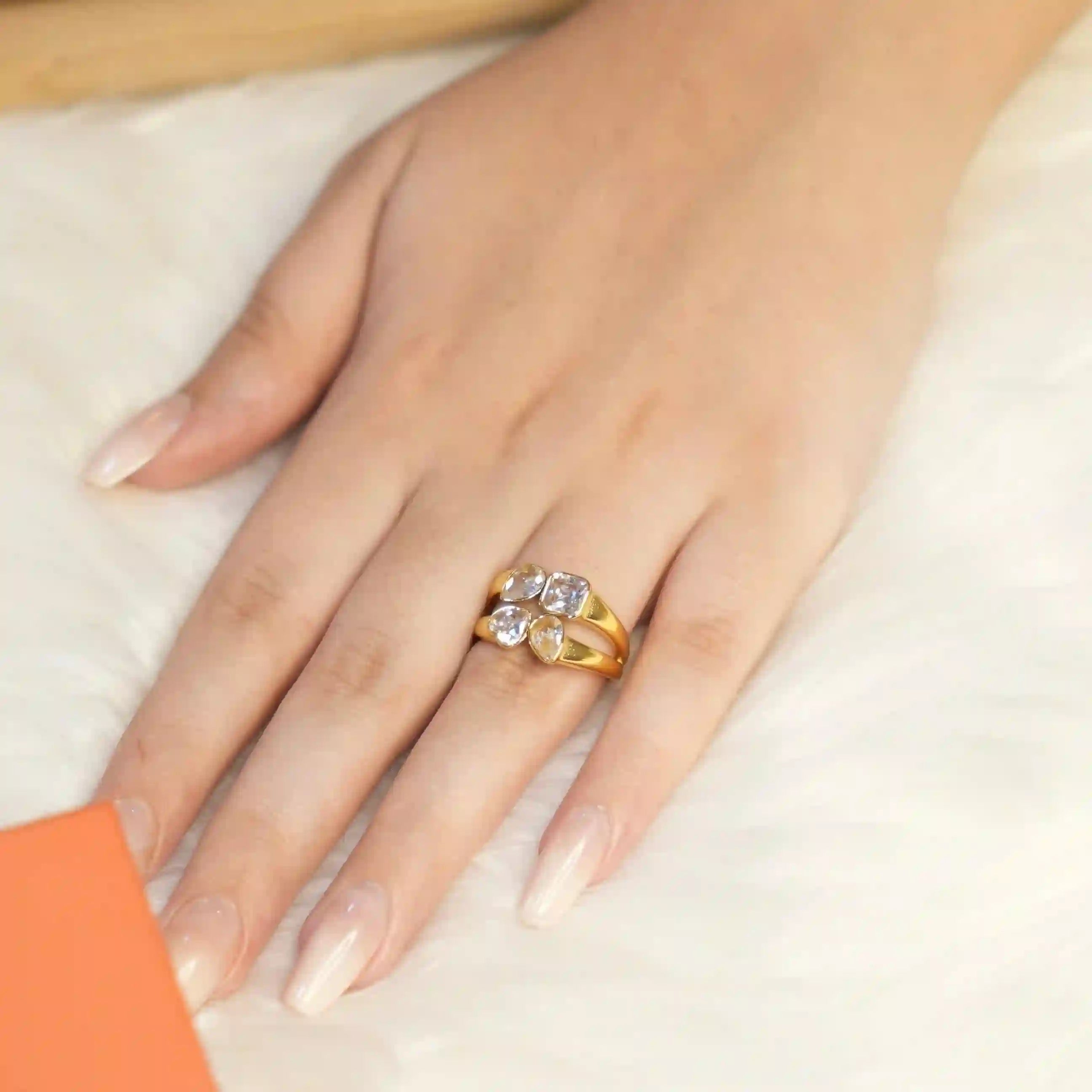 Wearing Gold Plated Rings - Buy Online.