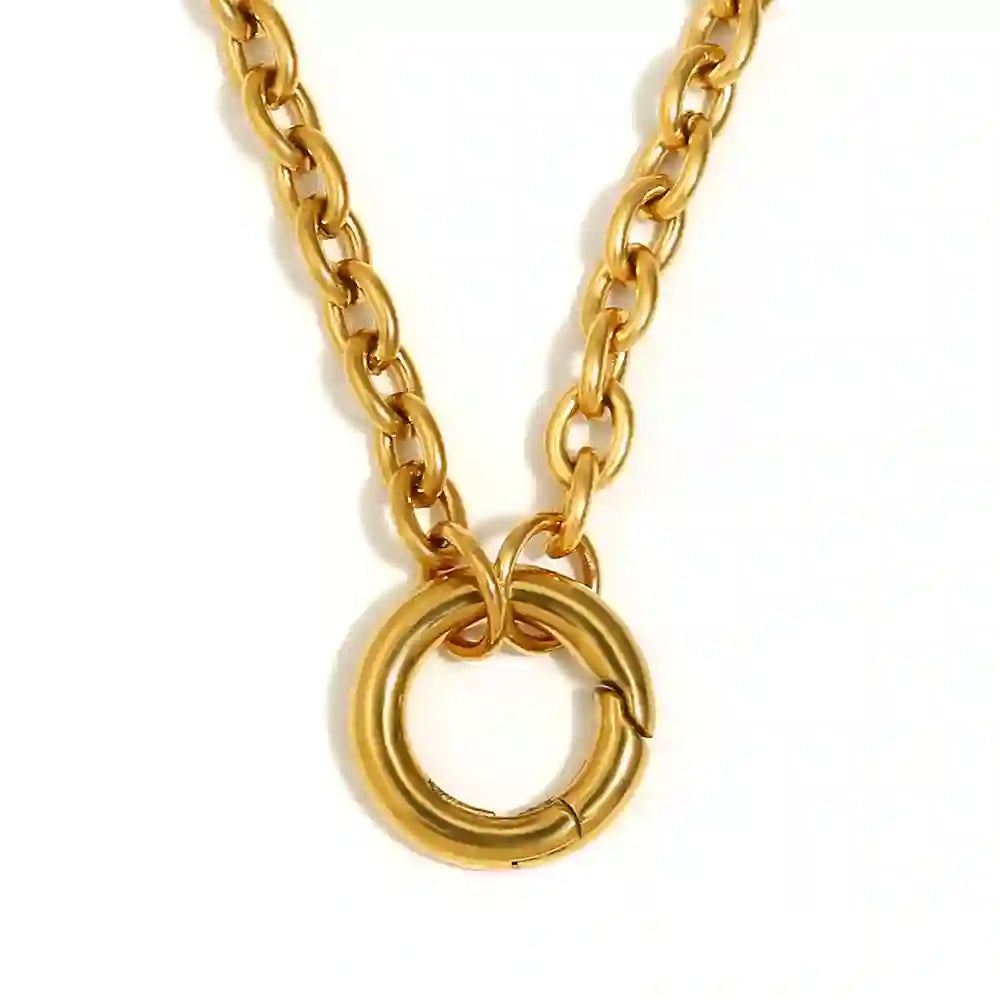 Shop Mithra and Co's 18k Gold Plated Chain Necklace - Lia Bulder lock.