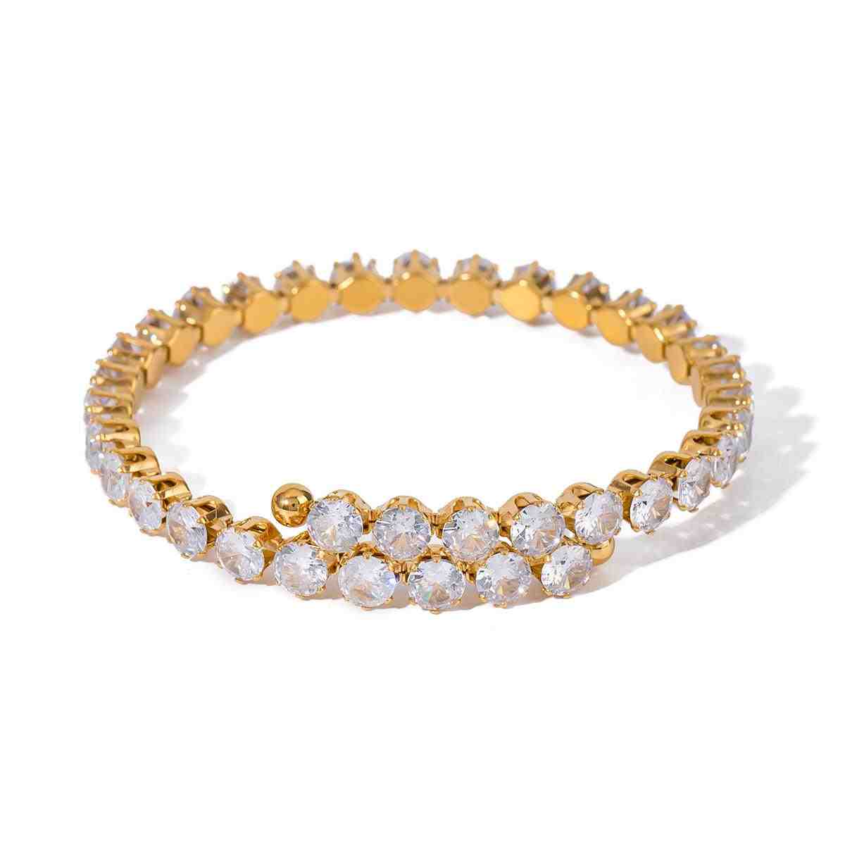 Radiant Allure bangle - Shop 18k Gold Plated Adjustable Bracelets and Bangles at Mithra and Co.