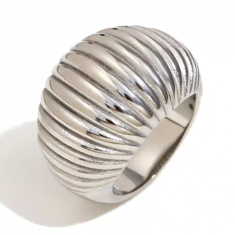 Lumiere 925 silver plated Baguette Style ring. Shop Online at Mithra and Co.