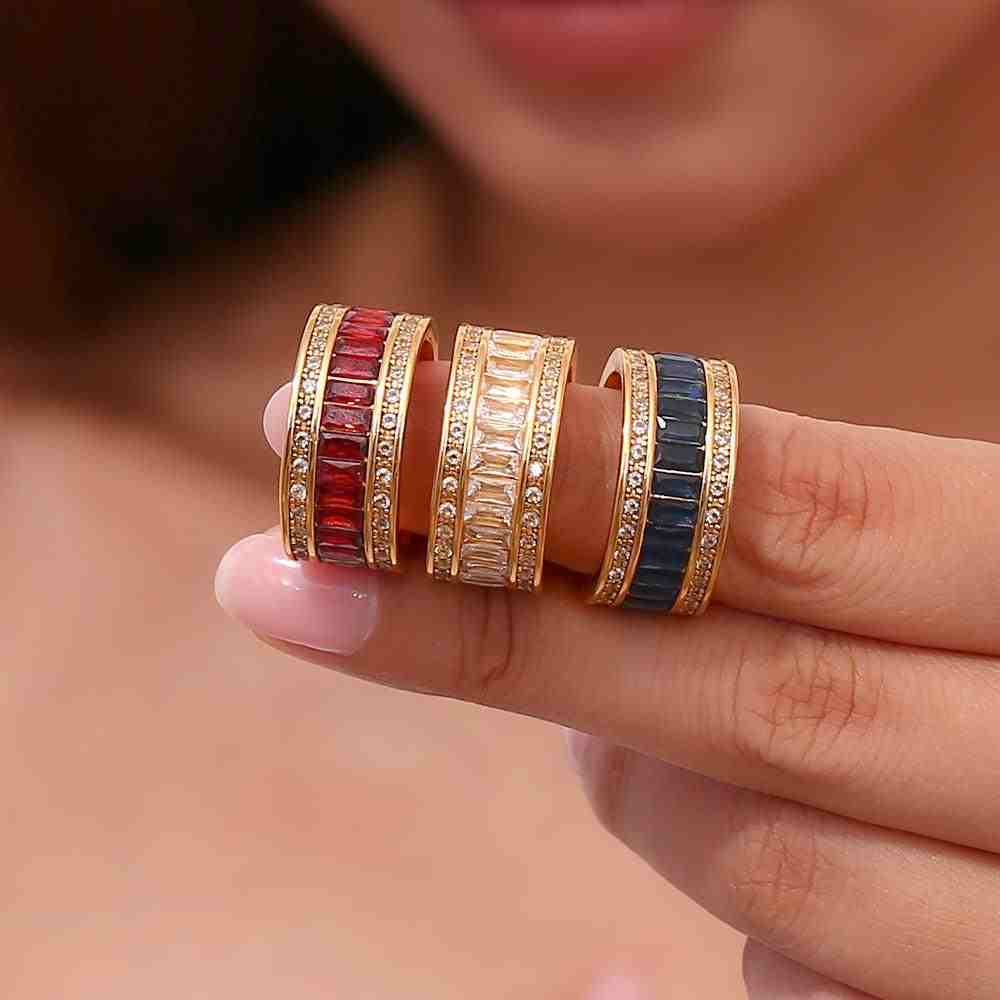 Wearing 18k gold plated rings, eclipse band - Shop Online in Pakistan.