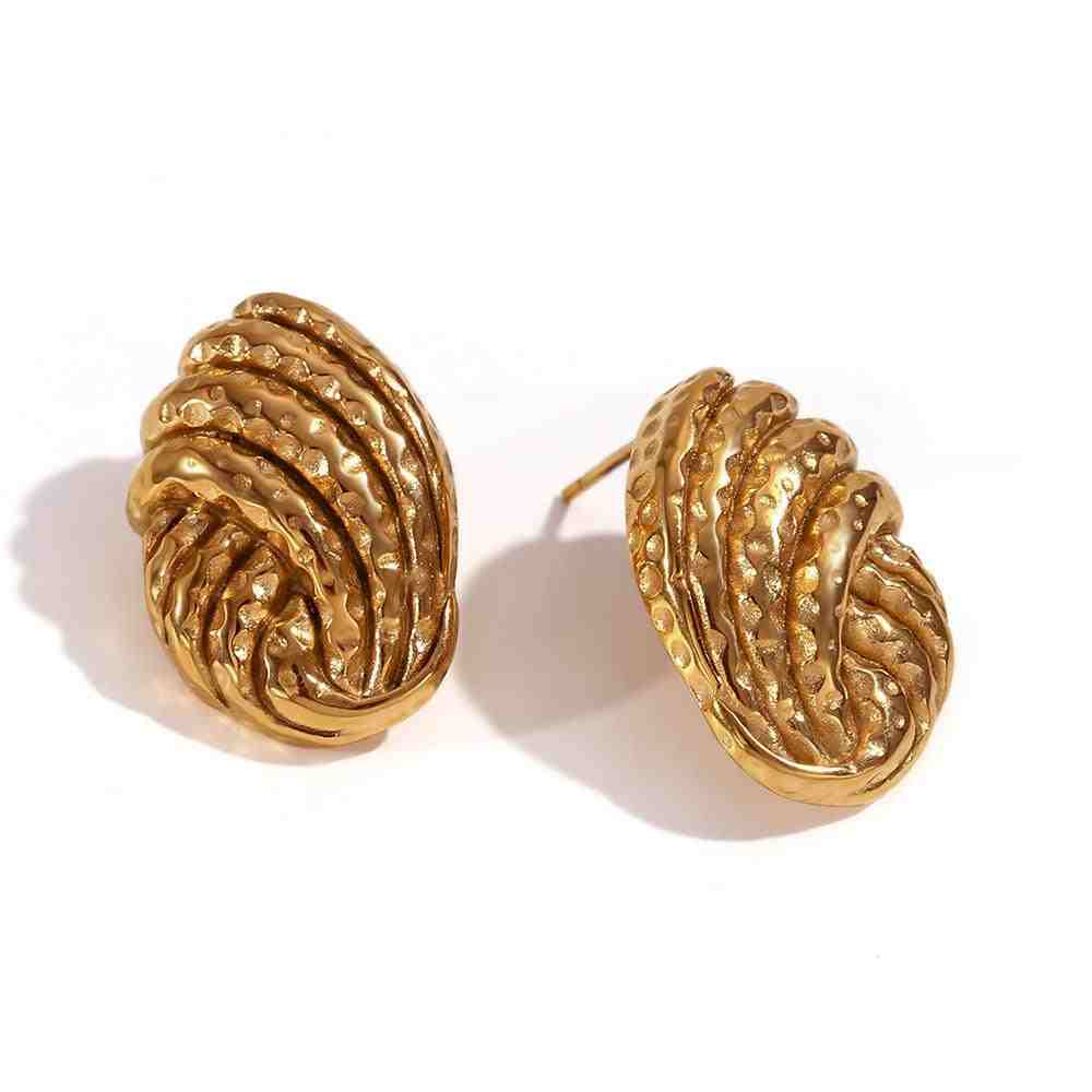 Shop 18k Gold Plated Knot Studs - Knotique Earrings Online at Mithra and Co.