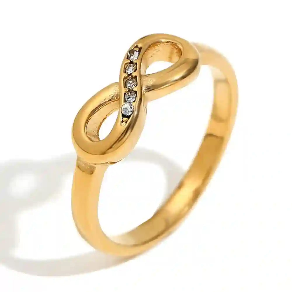 Infinity Ring - 18k Gold Plated. Shop Online at Mithra and Co.