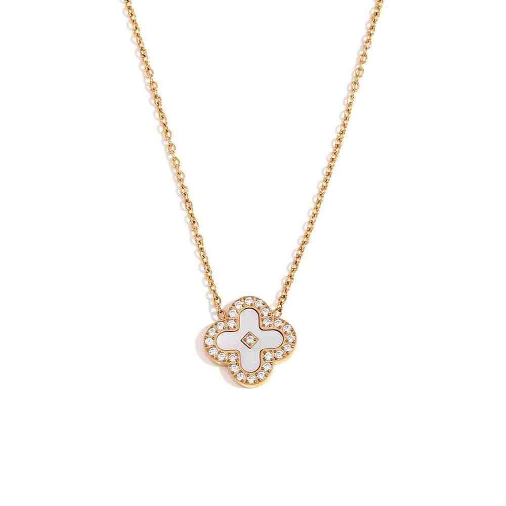 Opal Clover Necklace - Shop 18k Gold Plated Online at Mithra and Co.