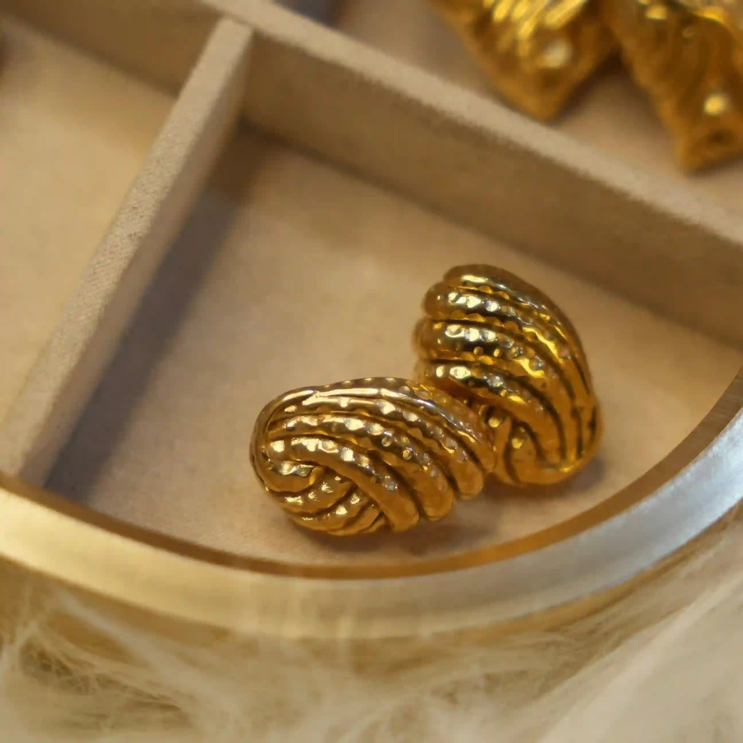 18k Gold Plated Studs Earrings. Buy Online at Mithra and Co.