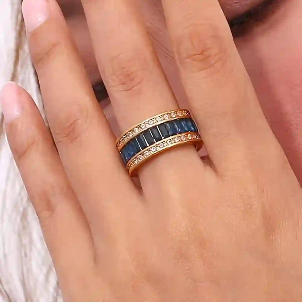 Eclipse band - 18k gold plated ring. Buy Now.