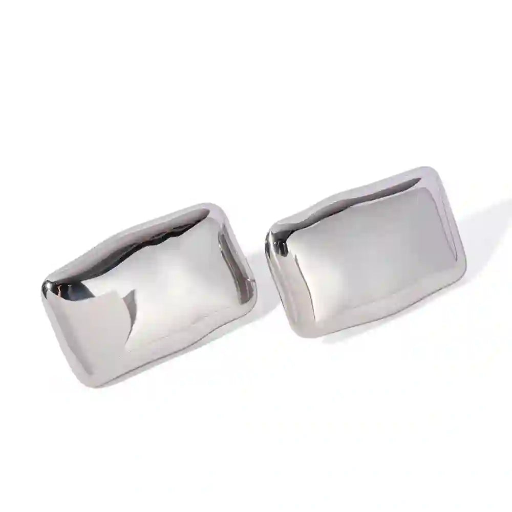 Buy 925 Silver Plated Rectangle Shape Earrings - Pharaoh Silver Online at Mithra and Co.