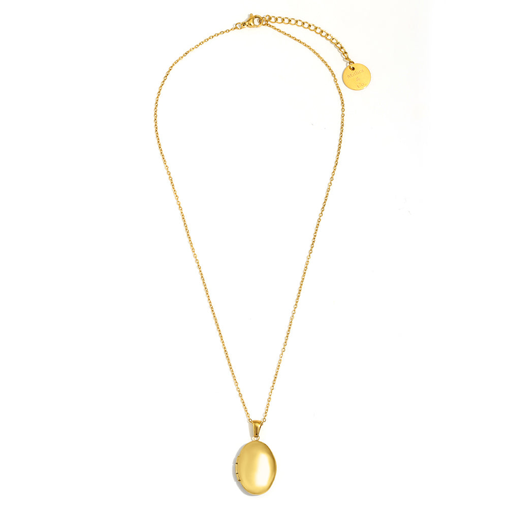 18k Gold plated Custom Gold Pendant – Personalized with Laser Engraving Shop Online - Mithra & Co