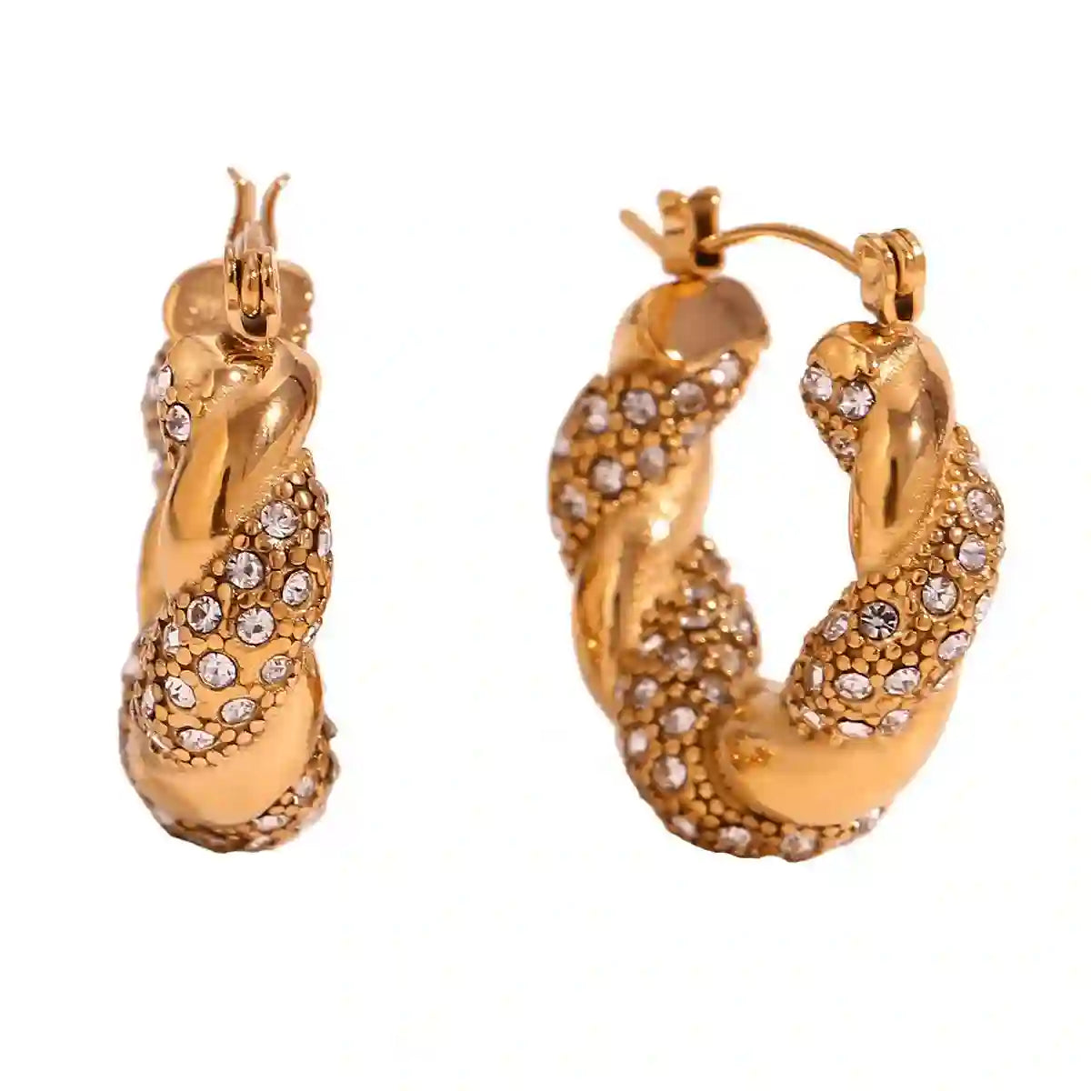 Donna Crystal Twisted Earring