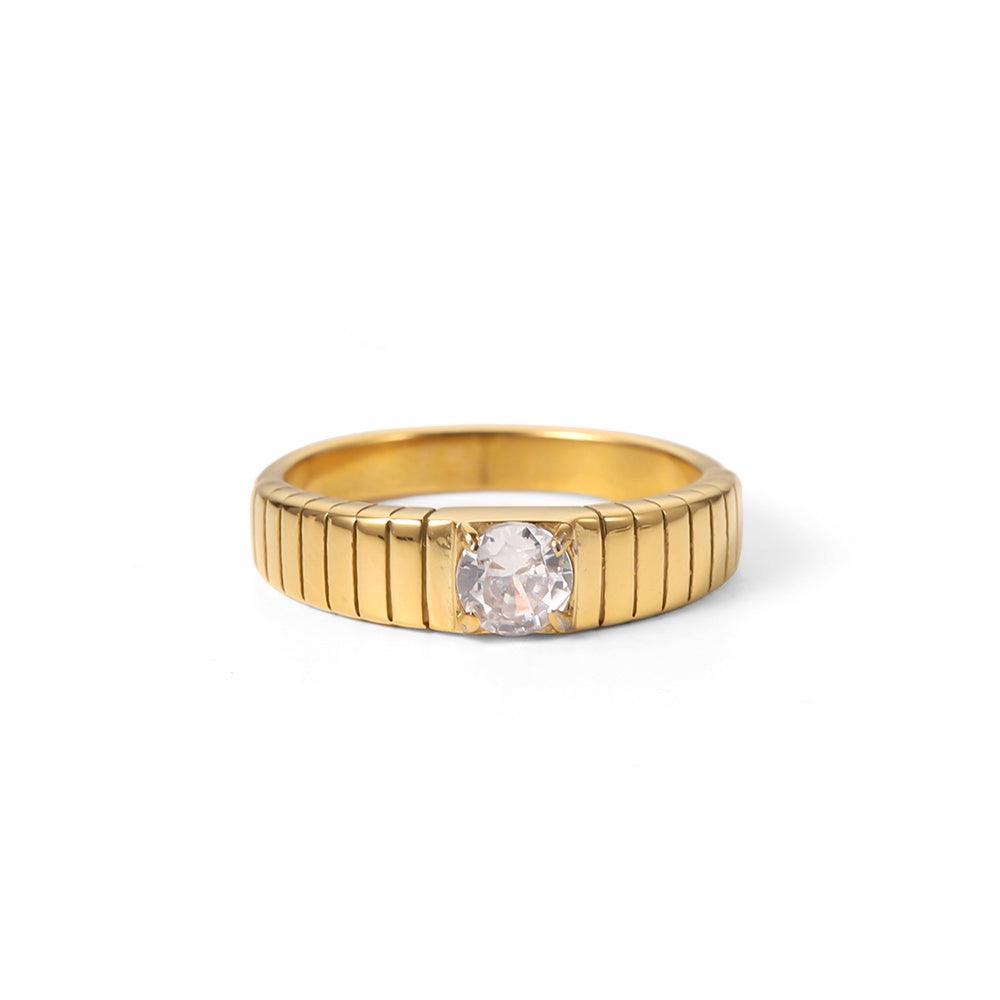 Buy Waterproof 18k Gold plated Bowie Ring at Mithra and Co.