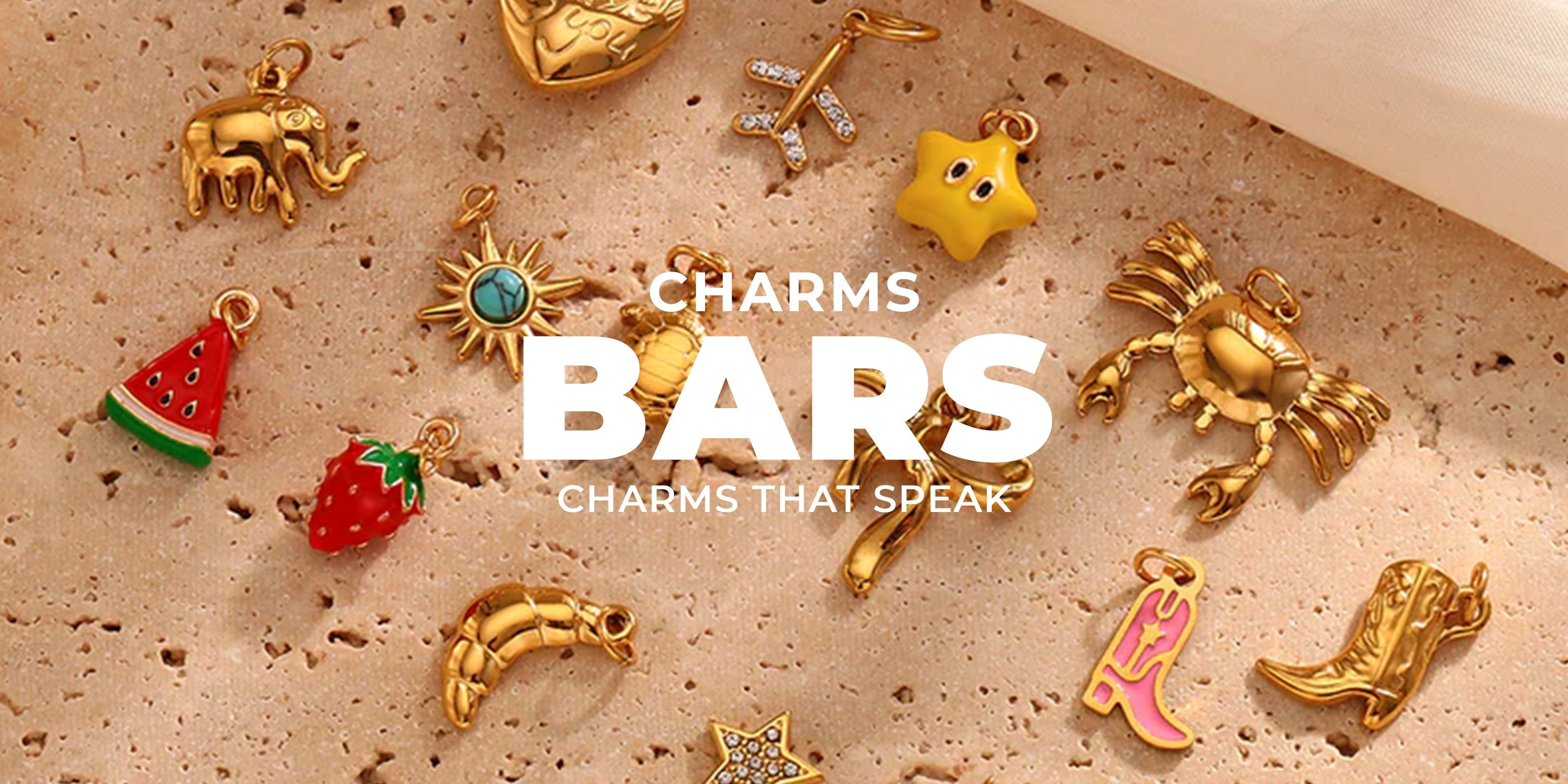 Wearing Charms Bars- Buy 18k Gold Plated Waterproof stainless steel artificial Necklaces and Studs.