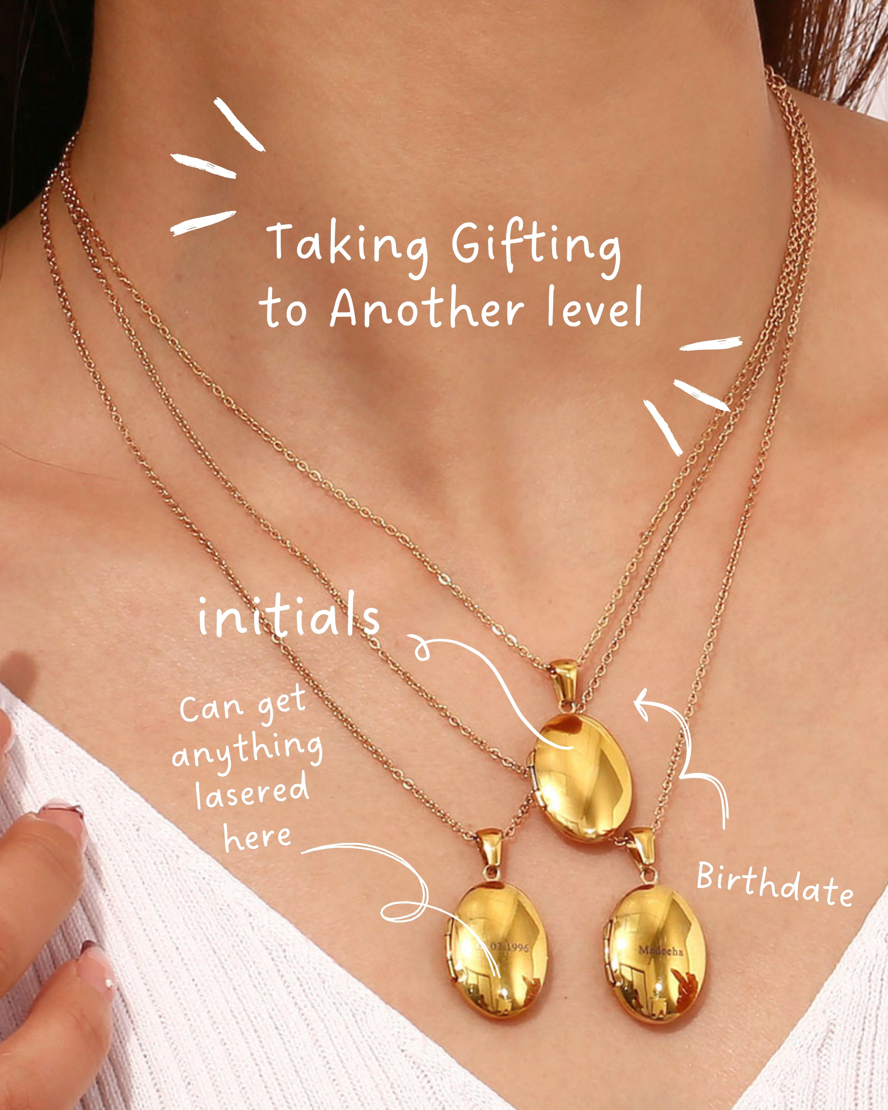 18k Gold plated Custom Gold Pendant – Personalized with Laser Engraving Shop Online - Mithra & Co