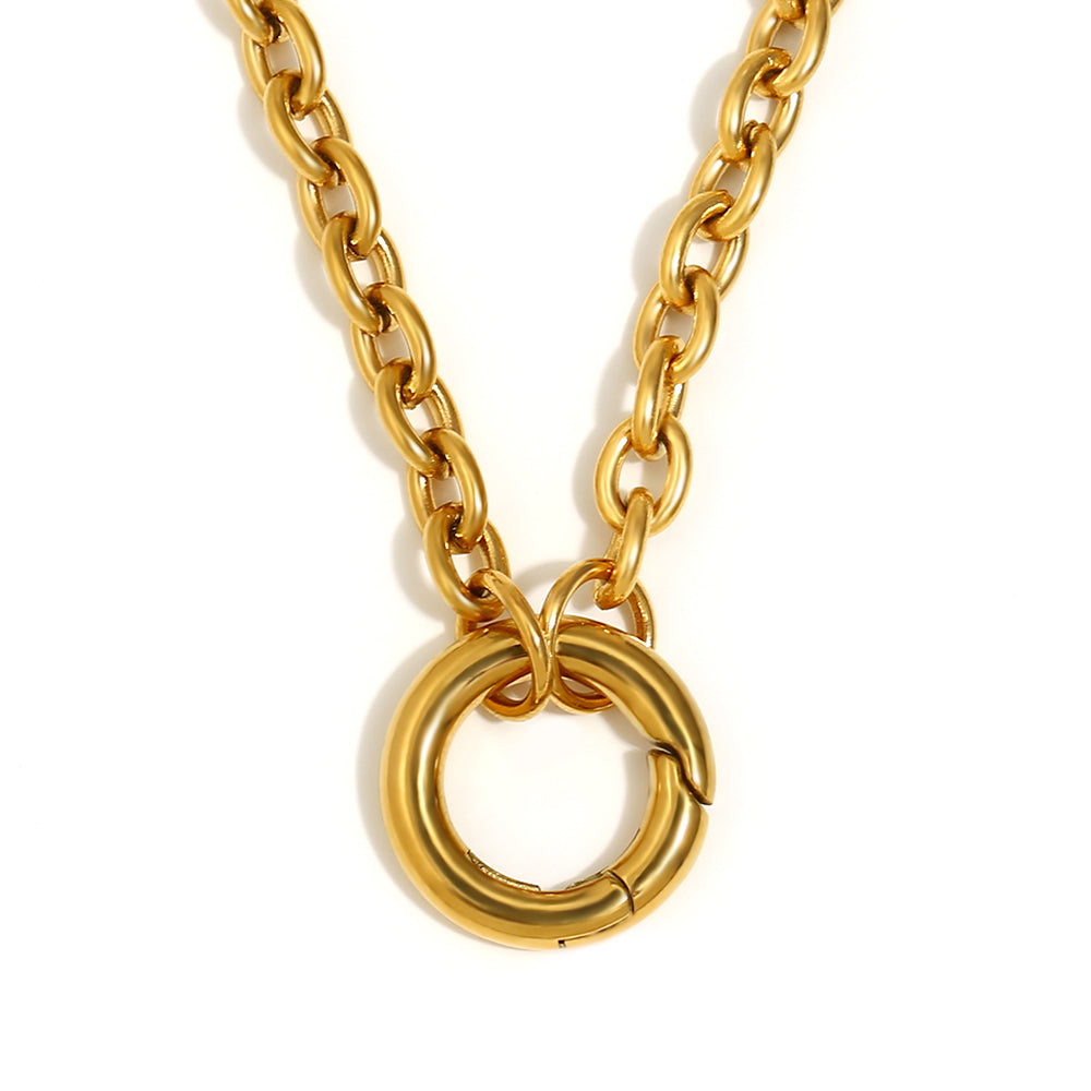 Shop Mithra and Co's 18k Gold Plated Chain Necklace - Lia Bulder lock.