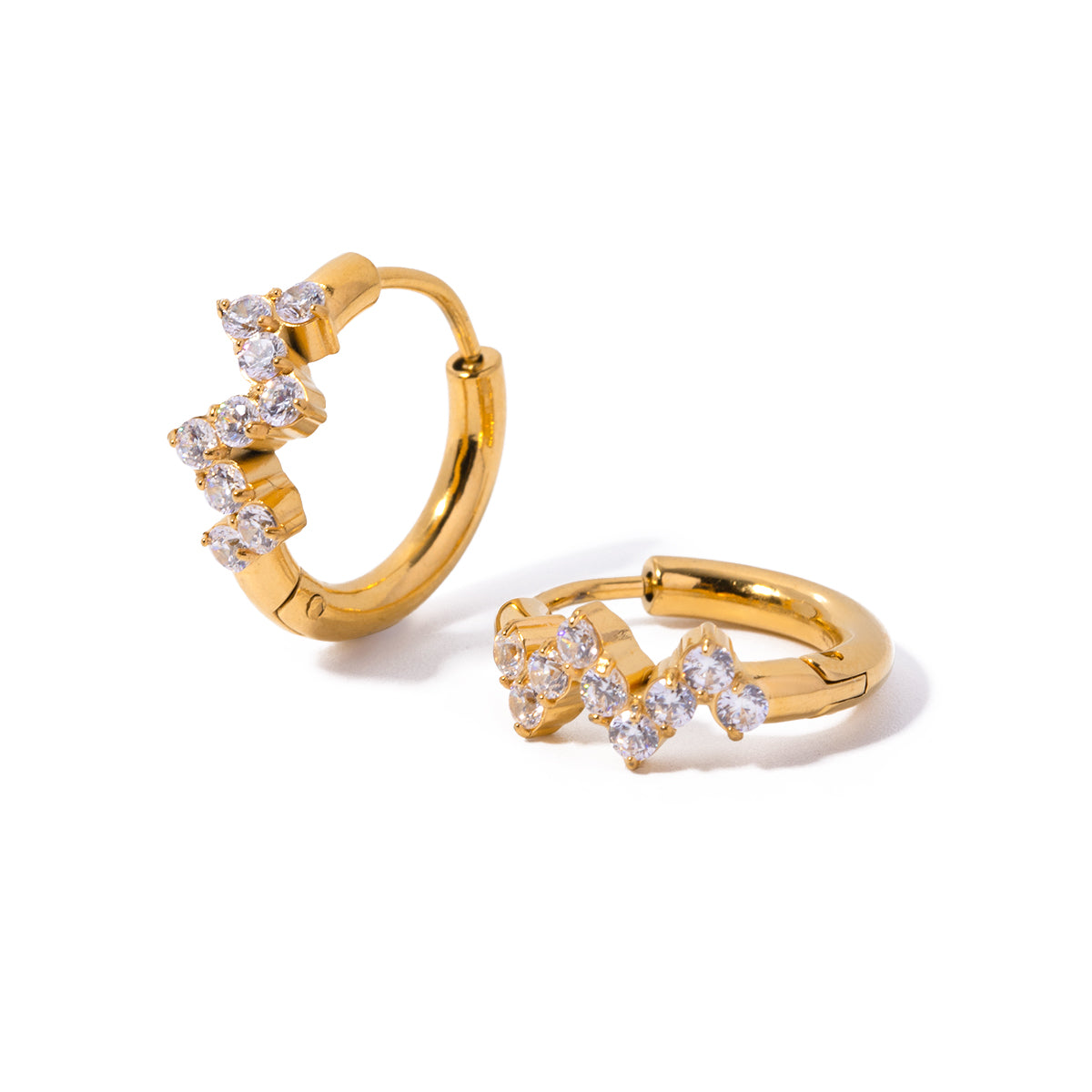 Amplify Huggie - Shop Online Hoop Earrings Gold Plated at Mithra and Co.