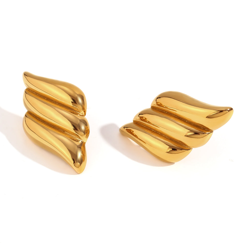 Shop Fire Flame Earrings Online - Papyrus. 18k Gold Plated at Mithra and Co. 