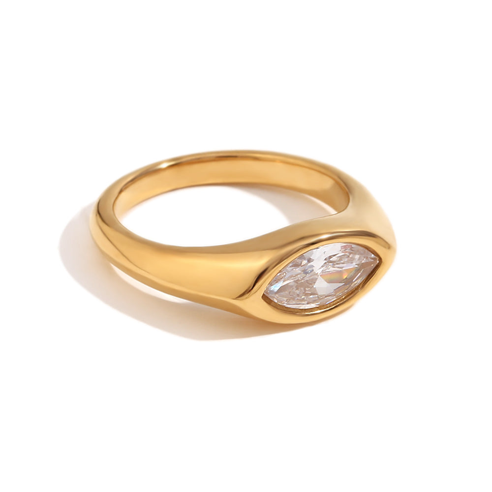Buy Evil Eye Signet Ring - Nayeli. 18k Gold Plated Online at Mithra and Co.