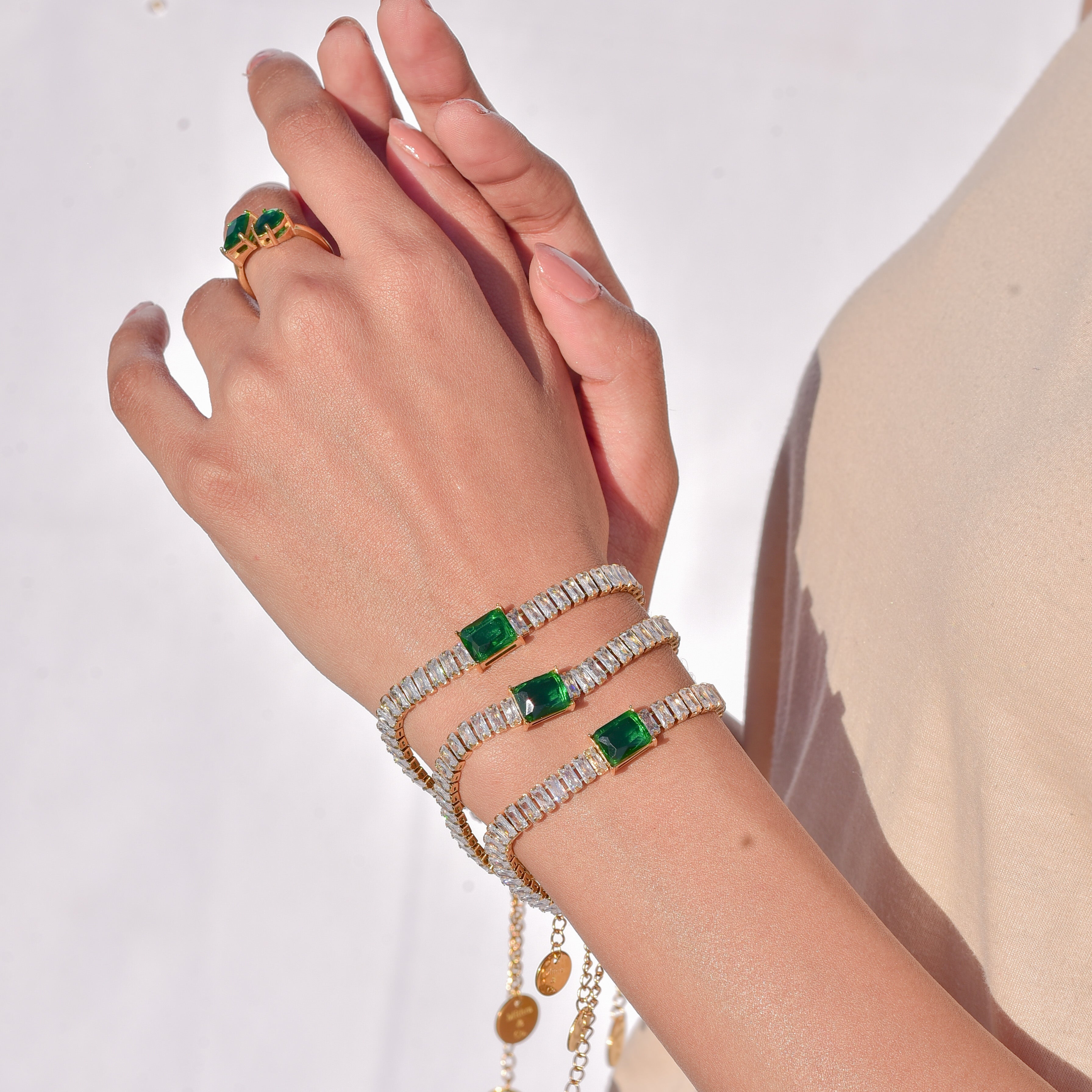 Emerald bracelets clearance